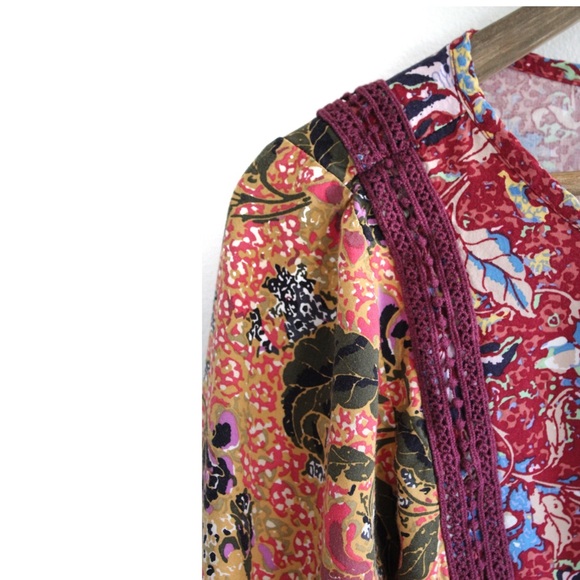 Matilda Jane Mixed Pattern Boho DressLarge Preowned - Picture 3 of 10